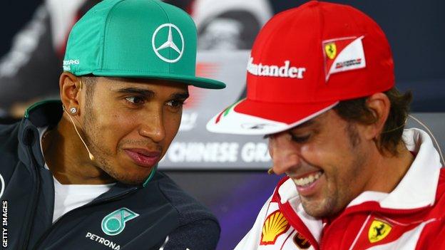 Lewis Hamilton and Fernando Alonso