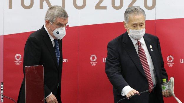 IOC president Thomas Bach and Tokyo 2020 president Mori Yoshiro