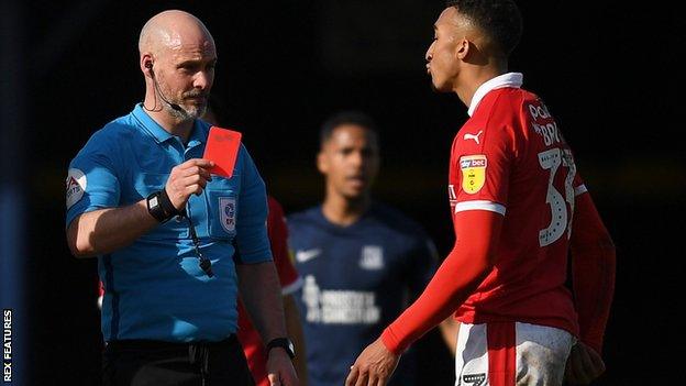 Jacob Brown red card