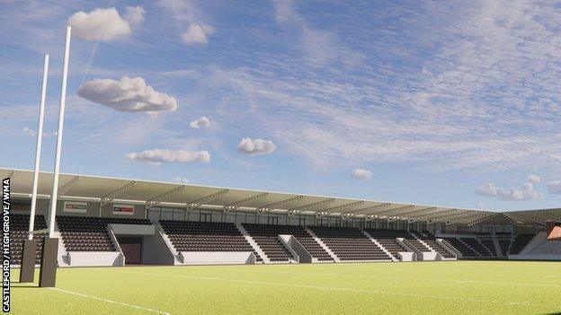 Castleford's new proposed stand at Wheldon Road