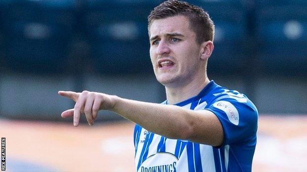 Aaron McGowan in action for Kilmarnock