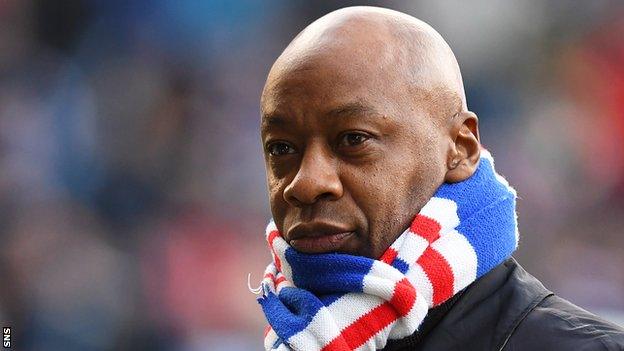 Mark Walters in a Rangers scarf