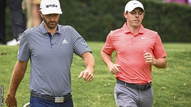 Dustin Johnson and Rory McIlroy