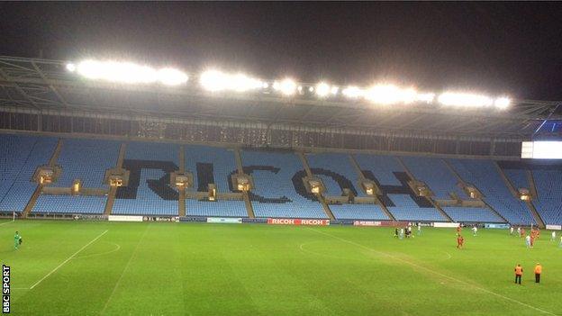 Coventry closed an entire stand at the Ricoh Arena for the home Checkatrade Trophy tie against Crawley