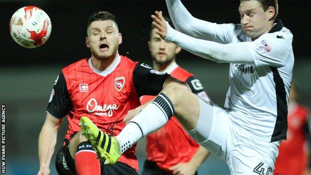 Ryan Bird in action against Morecambe