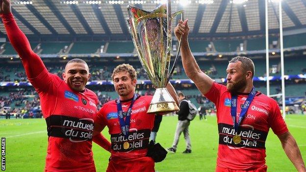 Toulon trio Bryan Habana, Leigh Halfpenny and Matt Giteau