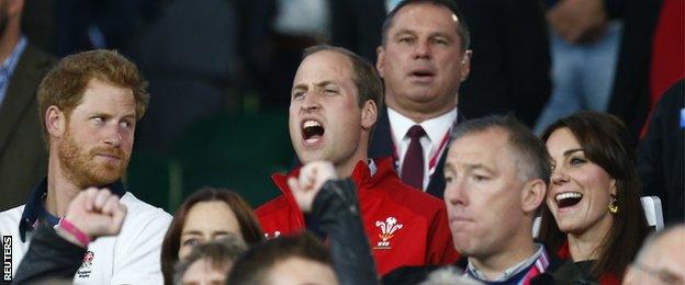 Prince Harry (left) with Prince William