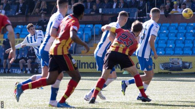 Kyle Lafferty scores Kilmarnock's opener