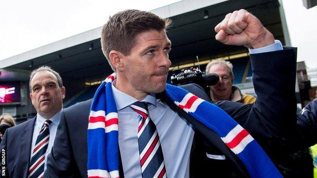 Rangers manager Steven Gerrard