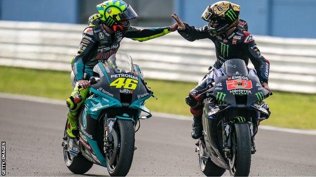 Fabio Quartararo and Valentino Rossi