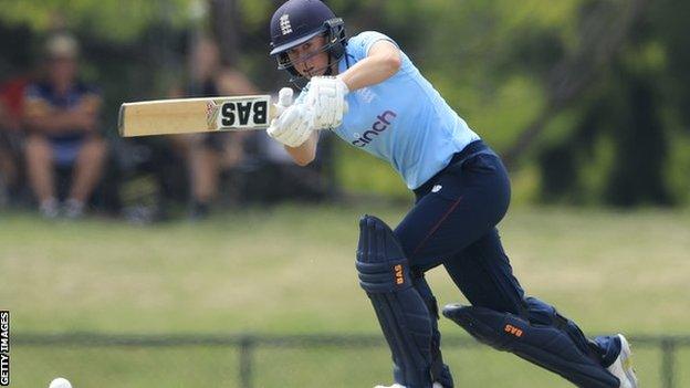 Georgia Elwiss batting for England