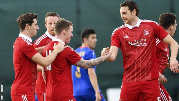 Jonny Hayes scored inside the first minute against Bunyodkor in Dubai