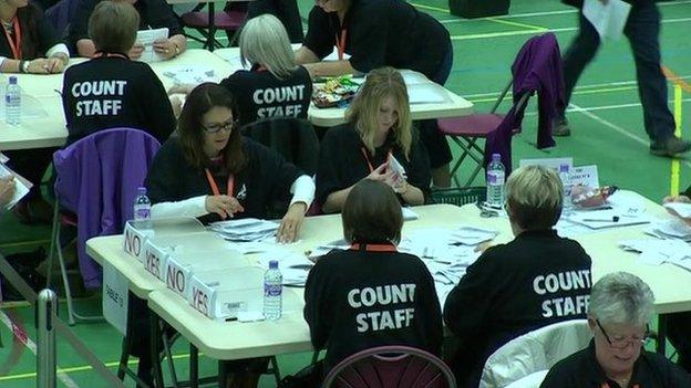 Count staff at a table