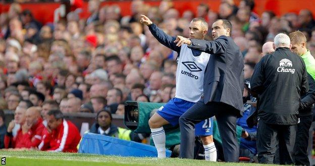 Leon Osman and Roberto Martinez