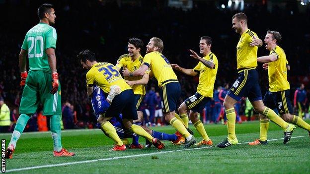 Middlesbrough players celebrate