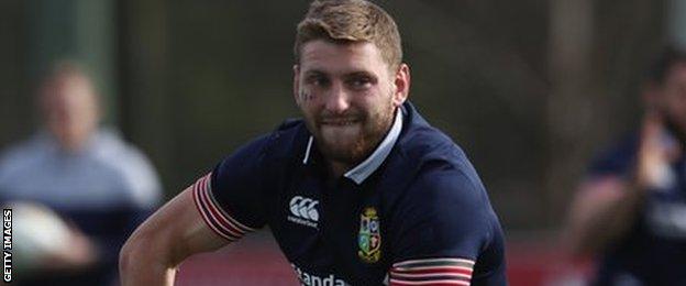 Finn Russell in training with the British and Irish Lions in 2017