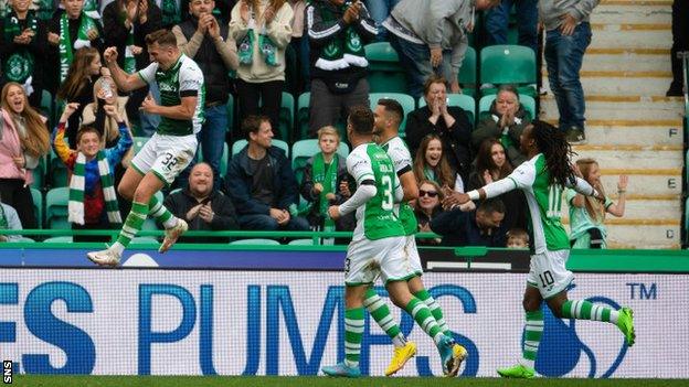 Josh Campbell celebrating