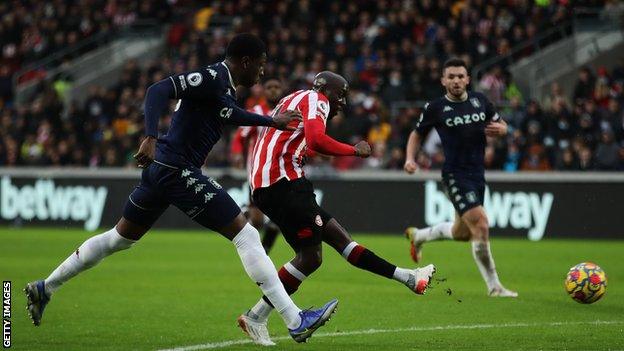 Yoane Wissa's strike was his third Premier League goal - and his first since he got the winner at West Ham on 3 October