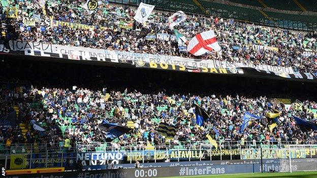 Inter fans protest