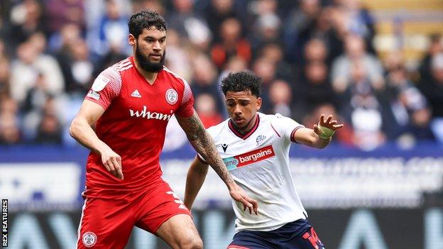 Jay Rich-Baghuelou in action against Bolton