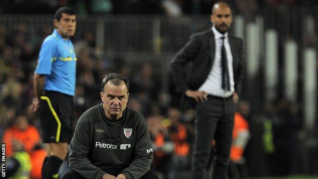 Marco Bielsa and Pep Guardiola