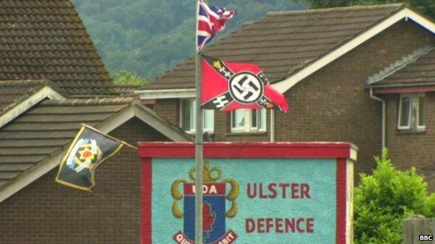 Nazi flag erected in Carrickfergus