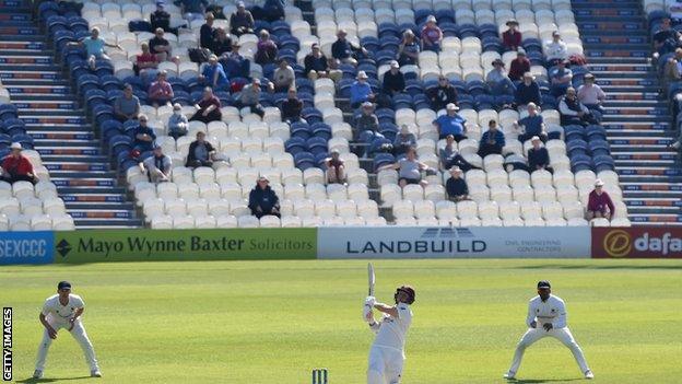 Fans watch on at Hove