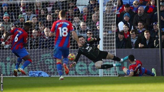 Luka Milivojevic scores an own goal