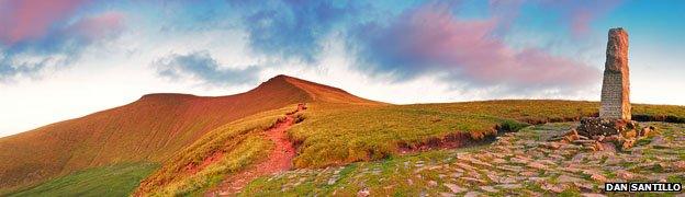 Tommy Jones' obelisk near Pen-y-Fan, Brecon Beacons