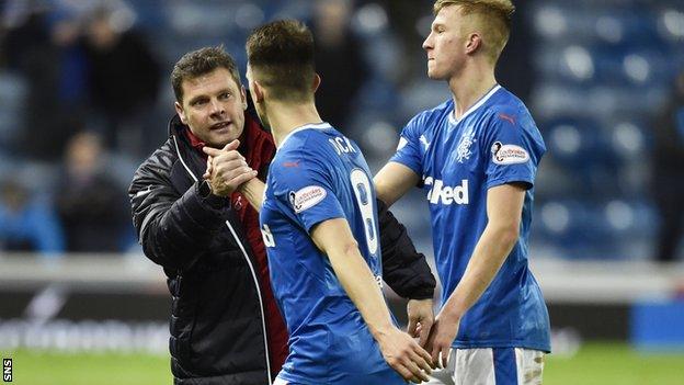 Graeme Murty with Ryan Jack and Ross McCrorie