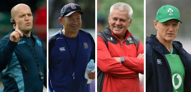 Gregor Townsend, Eddie Jones, Warren Gatland and Joe Schmid