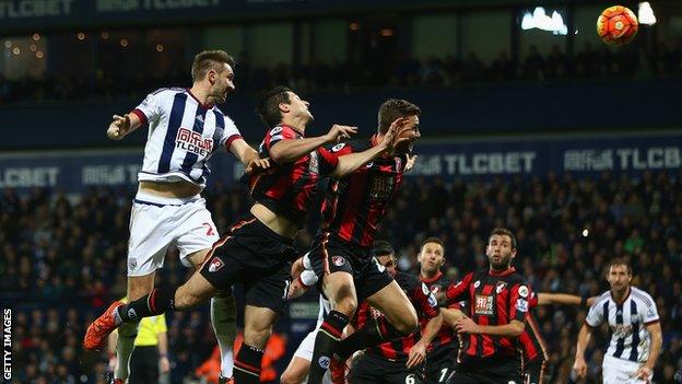 Gareth McAuley scores with a header