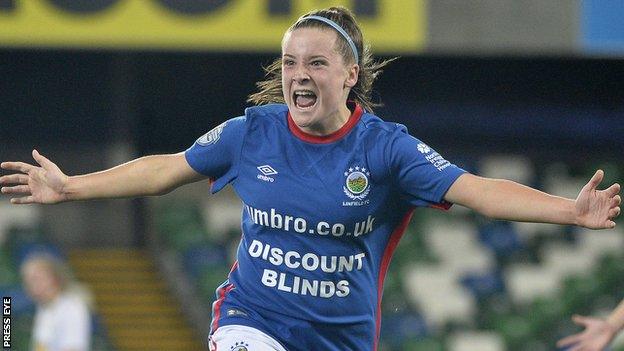 Megan Bell made her debut for Linfield Ladies at the age of 14