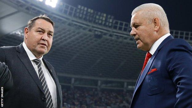 New Zealand coach Steve Hansen and Wales boss Warren Gatland were both overseeing their last games in charge