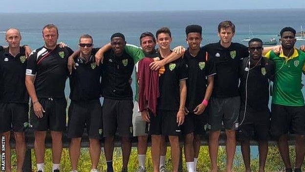 Martin Smith and his British Virgin Islands teammates