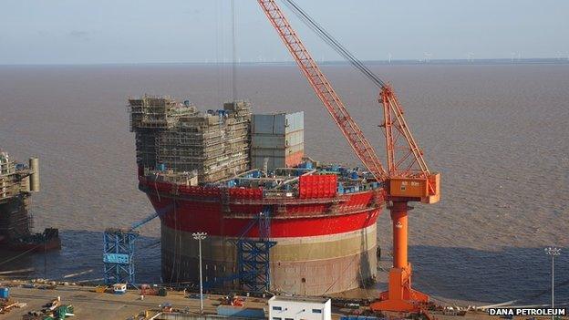 FPSO being built at Cosco Offshore Yard in Qidong