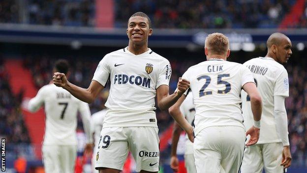 Monaco striker Kylian Mbappé