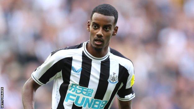 Newcastle striker Alexander Isak