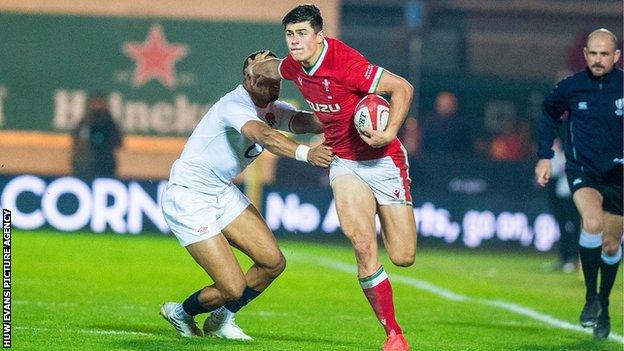 Louis Rees-Zammit won his third cap against England