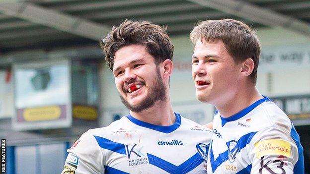 Jack Welsby (right) has scored five tries for St Helens so far this season