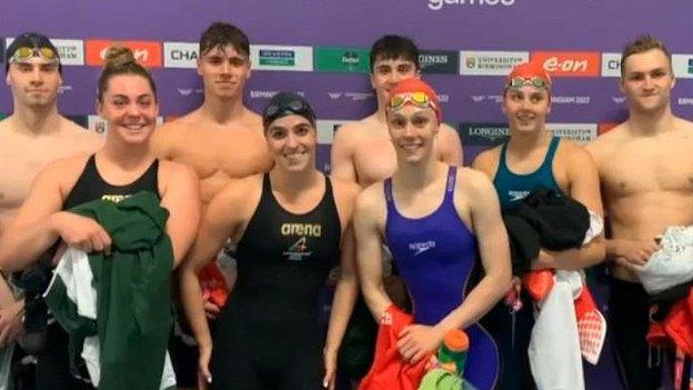 Jersey and Guernsey's 4x100m mixed medley relay teams