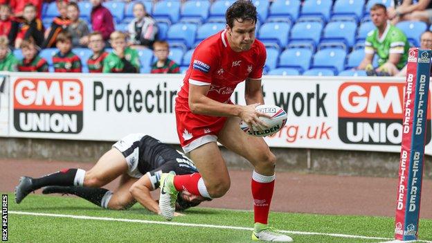 Nick Rawsthorne in action for Toronto Wolfpack