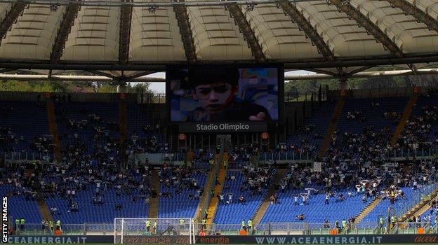 Empty seats at Stadio Olimpico