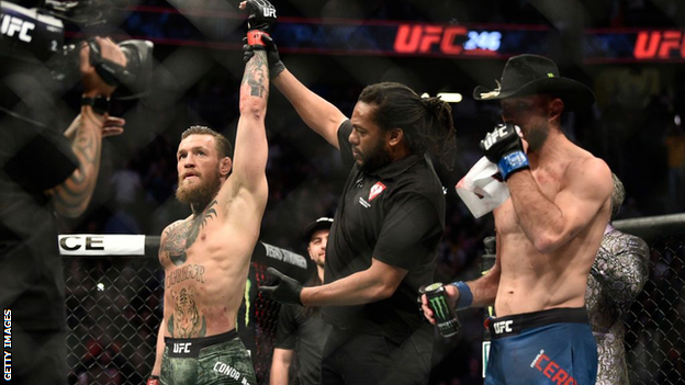 Conor McGregor declared winner of his fight with Donald 'Cowboy' Cerrone in January