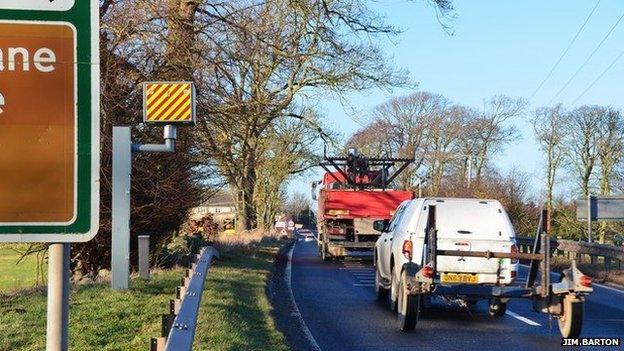 Speed camera on the A68 at Lauder