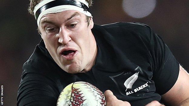 Brodie Retallick in action for New Zealand