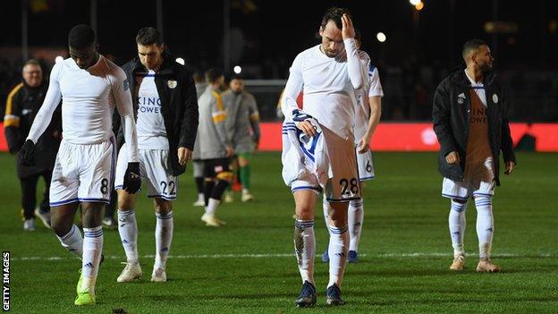 Claude Puel's Leicester were beaten 2-1 at Newport in January 2019