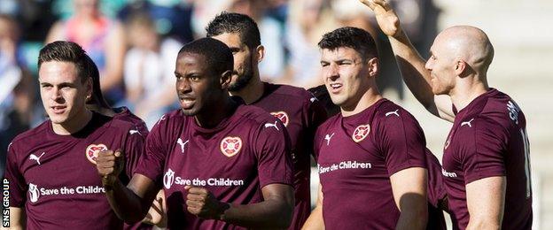 Hearts were 4-2 winners against Infonet in Tallinn last week