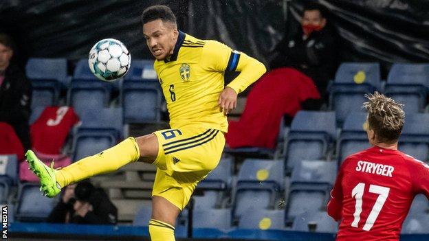 Martin Olsson in action for Sweden