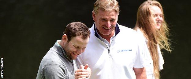 Branden Grace with Ernie Els